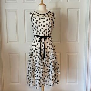 Dressbarn Black and White Polka Dot Dress